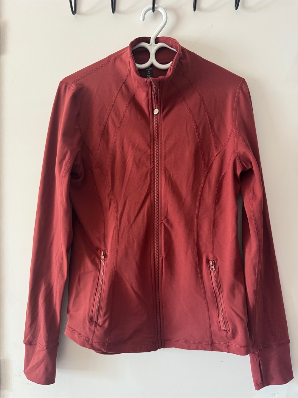 Excellent condition 90 Degree By Reflex Brick Red Zip-Up Utility Jacket